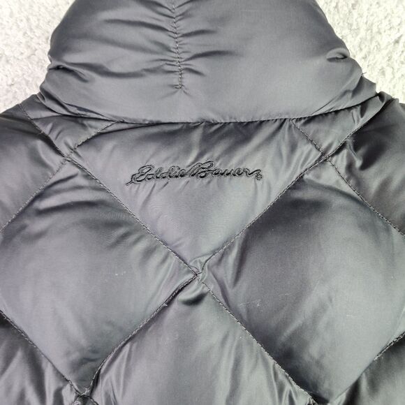 Eddie Bauer Premium Goose Down Quilted Vest EB700 Black Medium Puffer Capsule - Picture 12 of 13